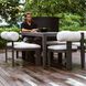 Bolster Back Java Black and Oyster White Outdoor Dining Chair