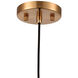 Altoona 1 Light 6 inch Matte Black with Antique Gold Mini Pendant Ceiling Light