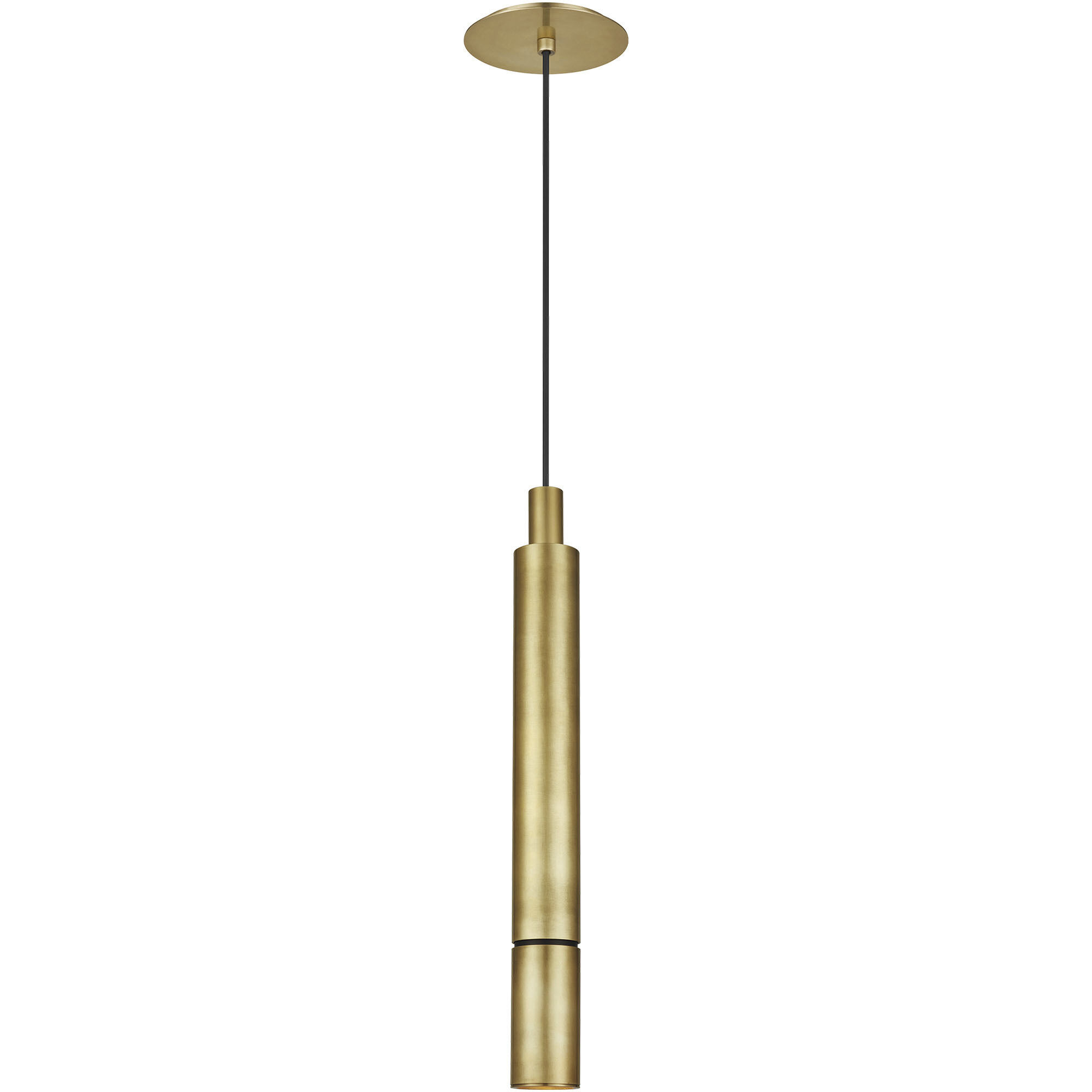 Mick De Giulio Sottile LED Natural Brass Pendant Ceiling Light, Integrated LED