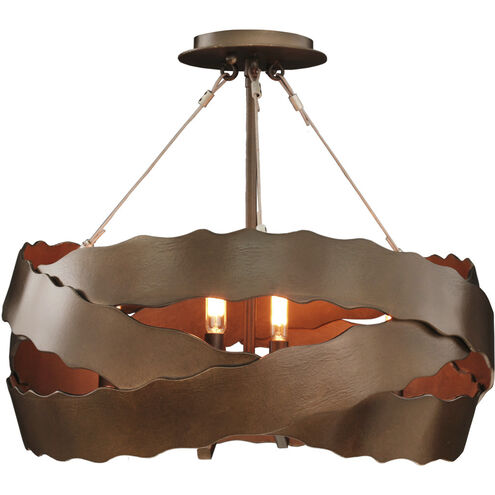 Fulton 4 Light 20 inch Brownstone Semi Flush Mount Ceiling Light