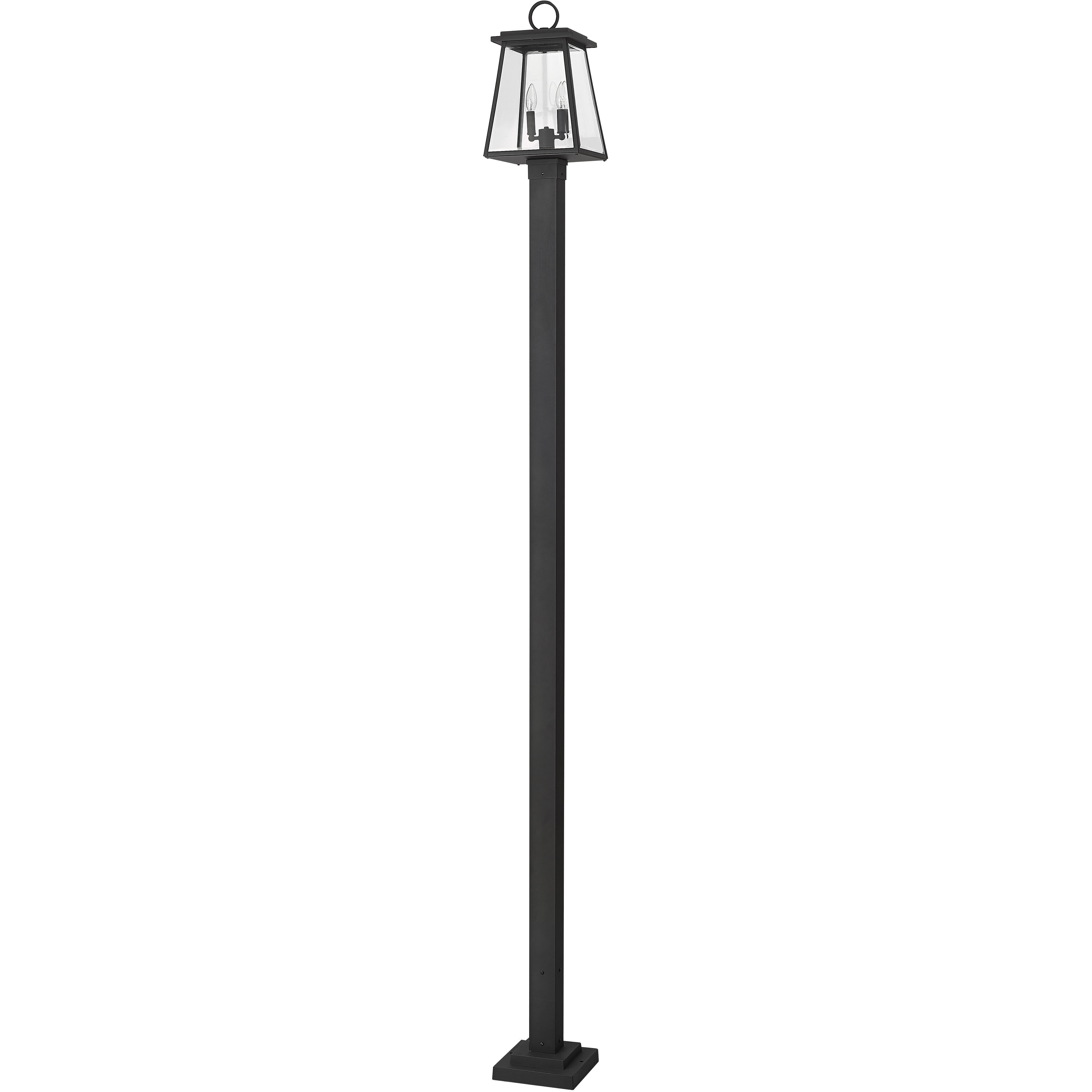 Broughton 2 Light 112.5 inch Black Outdoor Post Mounted Fixture