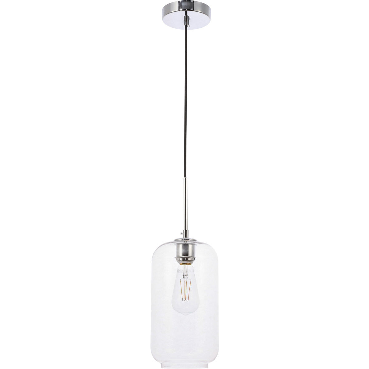 Collier 1 Light 6.1 inch Chrome Pendant Ceiling Light
