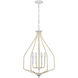 Breezeway 4 Light 17.75 inch White Coral with Natural Pendant Ceiling Light