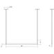 Thin-Line LED 36 inch Satin White Pendant Ceiling Light in 3ft., 3000K