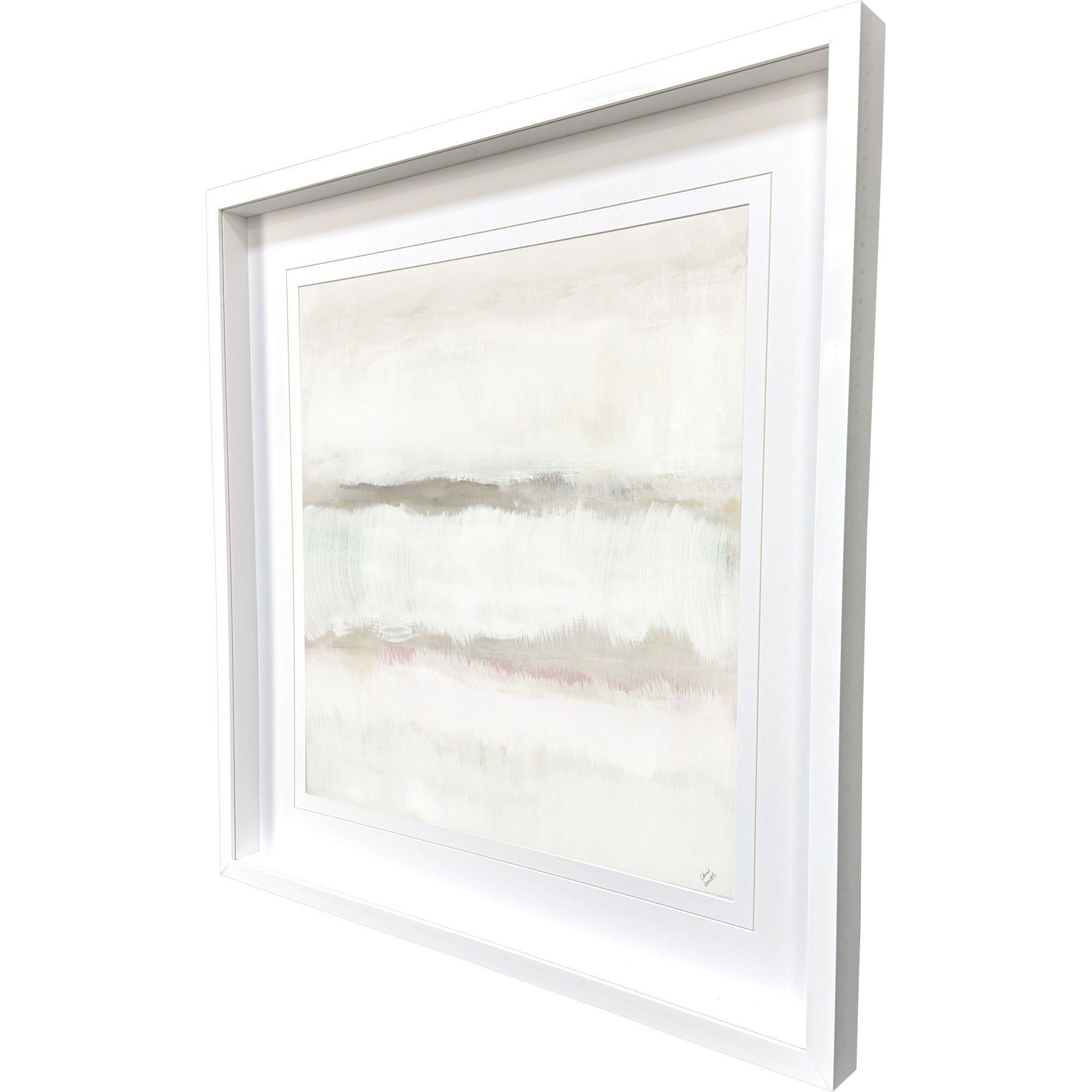 Restful Landscape Gray and Pink and Purple Framed Art