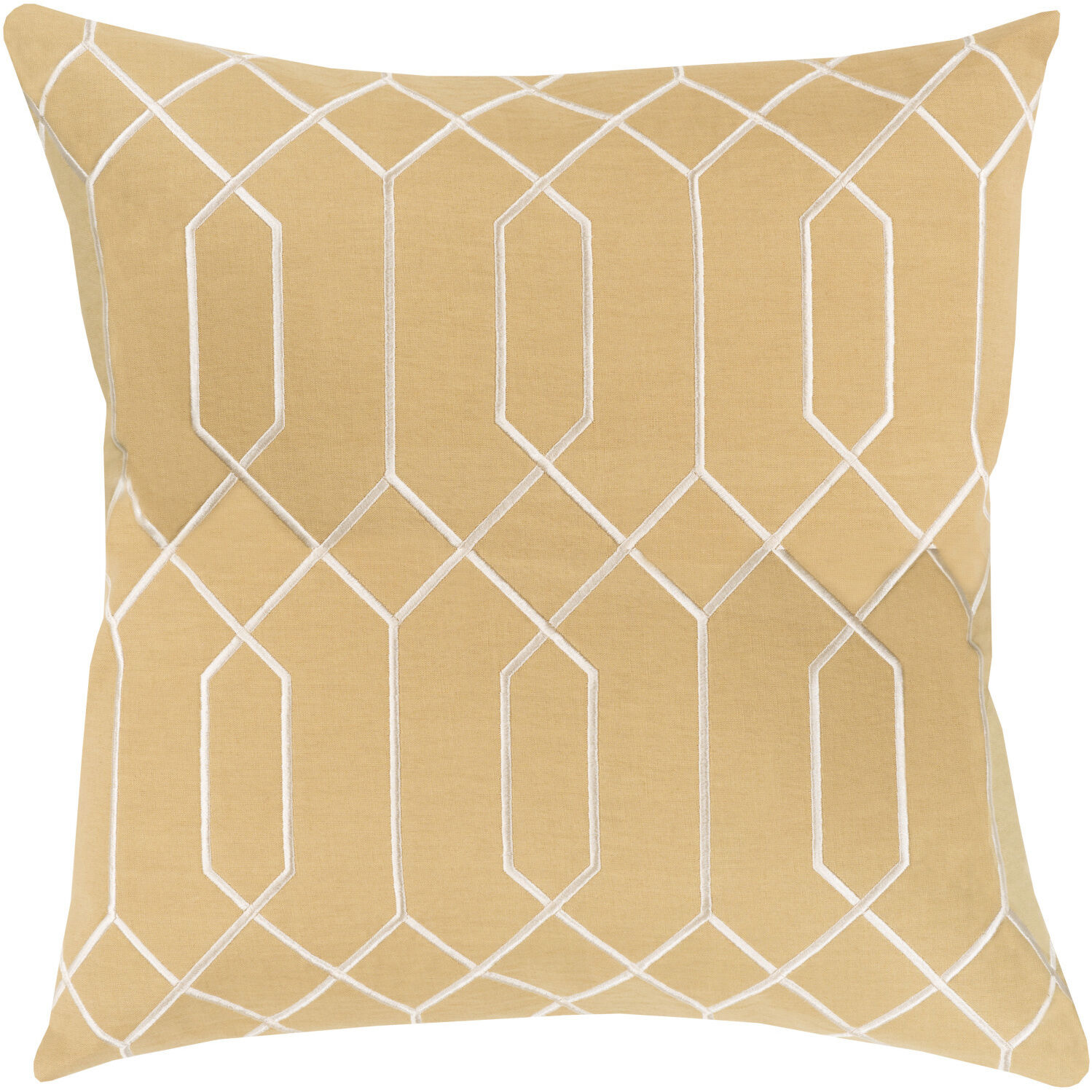 Skyline 20 X 20 inch Mustard/Ivory Accent Pillow
