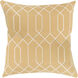 Skyline 18 X 18 inch Mustard/Ivory Accent Pillow