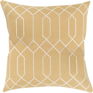 Skyline 18 X 18 inch Mustard/Ivory Accent Pillow