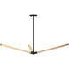 Asterisk LED 37.38 inch Matte Black and Aged Gold Brass Pendant Ceiling Light