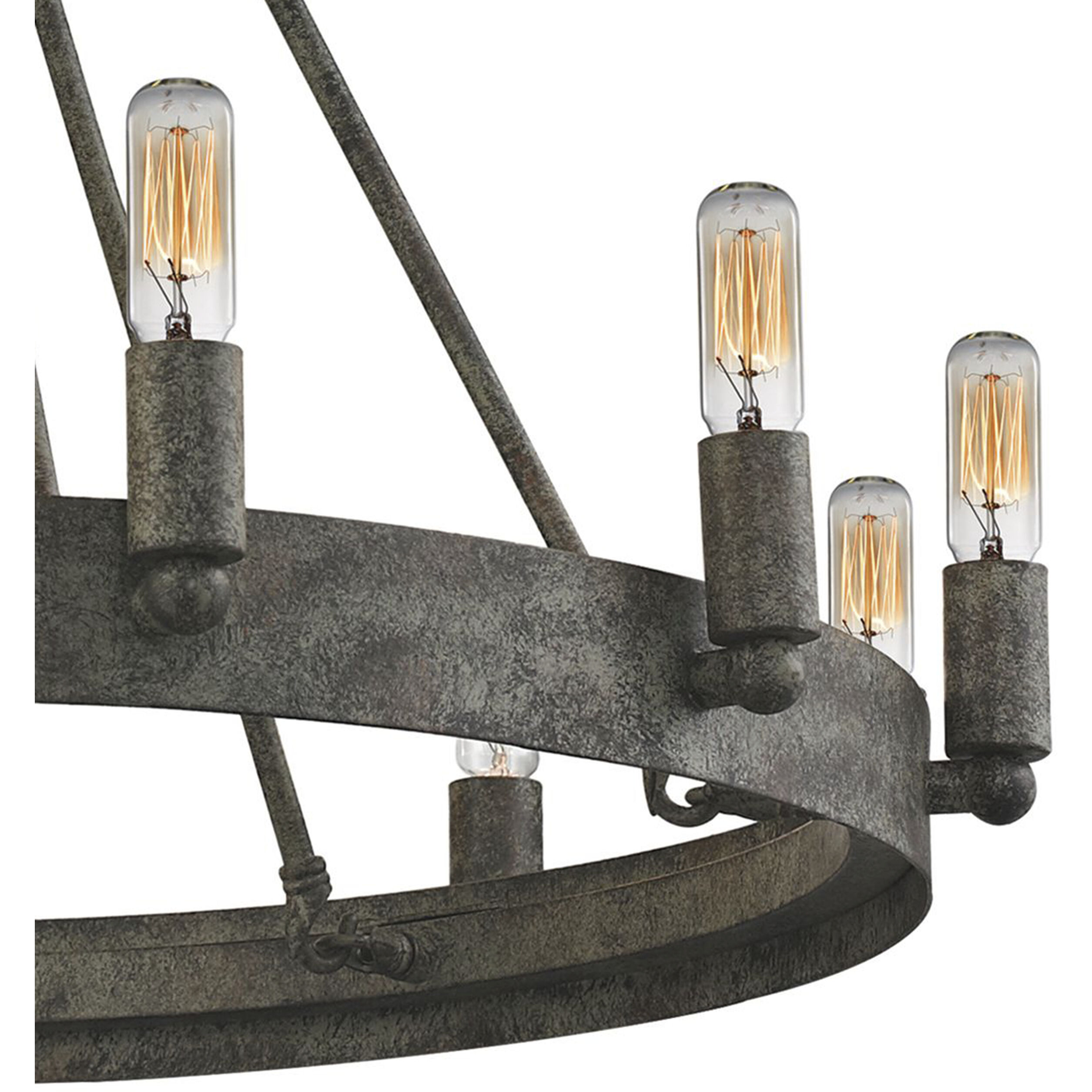 Lewisburg 12 Light 27 inch Malted Rust Chandelier Ceiling Light