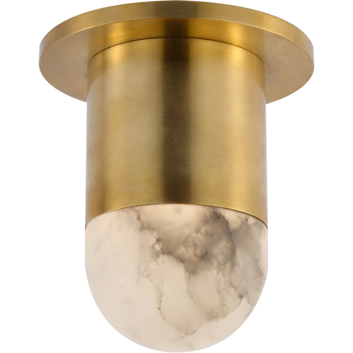 Kelly Wearstler Melange LED 3 inch Antique-Burnished Brass Monopoint Flush Mount Ceiling Light