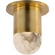 Kelly Wearstler Melange LED 3 inch Antique-Burnished Brass Monopoint Flush Mount Ceiling Light