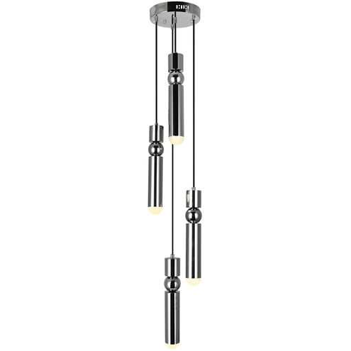 Chime LED 8 inch Polished Nickel Multi Point Pendant Ceiling Light