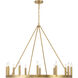 Dutton 12 Light 42.5 inch Signature Brass Chandelier Ceiling Light