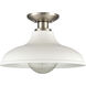 Grenville 1 Light 13 inch Brushed Nickel Semi Flush Mount Ceiling Light