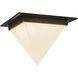 Mineral 1 Light 11.13 inch Urban Bronze and Alabaster Flush Mount Ceiling Light in Alabaster Shade