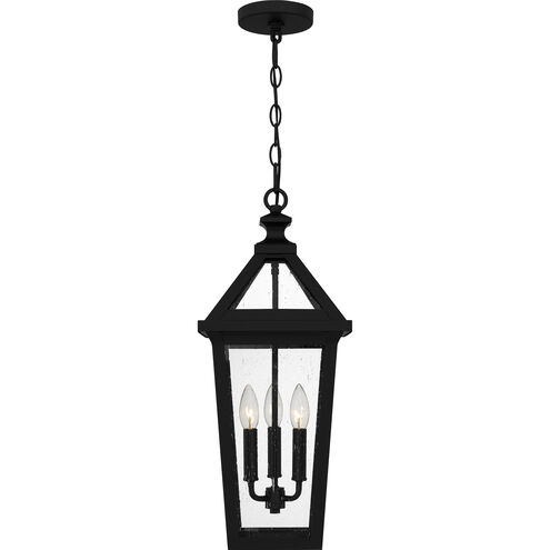 Boulevard 3 Light 9.5 inch Matte Black Outdoor Hanging Lantern, Large