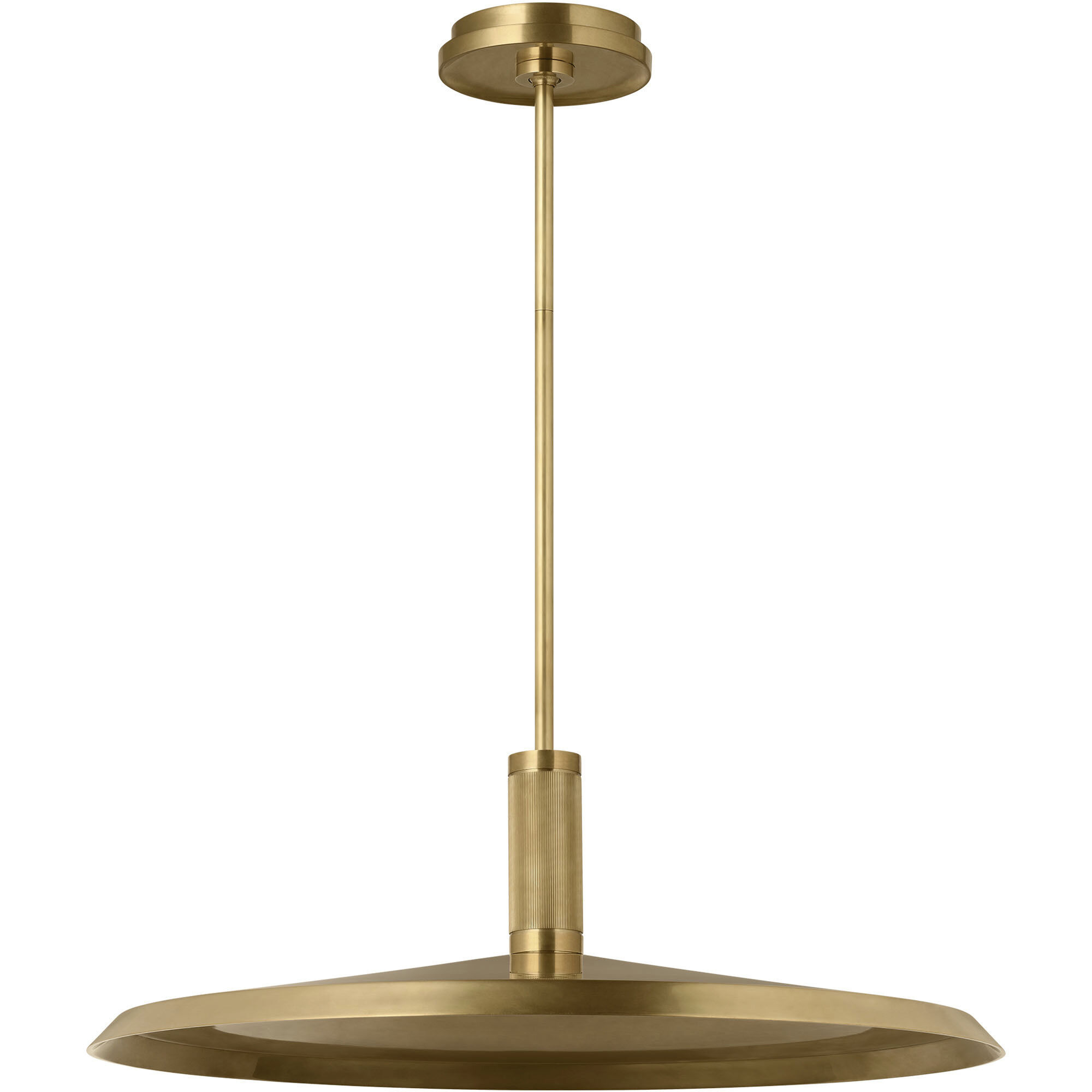 Avroko Saucer Direct LED 24 inch Hand Rubbed Antique Brass Pendant Ceiling Light
