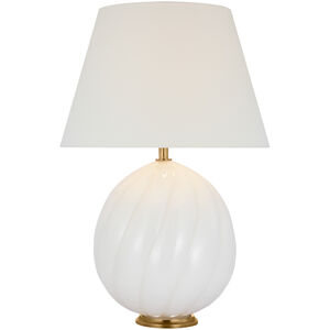 Julie Neill Talia 29.25 inch 15.00 watt White Glass Table Lamp Portable Light, Medium