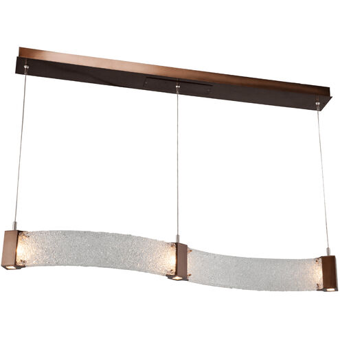 Parallel LED 48 inch Burnished Bronze Linear Pendant Ceiling Light in Smoke Granite, 2700K LED, Curved