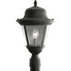Westport 2 Light 19 inch Black Outdoor Post Lantern in Clear Seeded