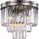 Sydney 9 Light 20 inch Polished nickel Flush Mount Ceiling Light in Clear, Urban Classic