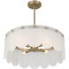 Ashton 4 Light 20 inch Noble Brass Covertible SemiFlush Ceiling Light, Essentials