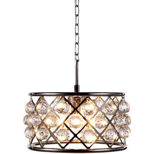 Madison 4 Light 16 inch Polished Nickel Pendant Ceiling Light in Clear, Faceted Royal Cut, Urban Classic