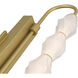 Geode 4 Light 27 inch Satin Brushed Gold Outdoor Wall Light