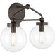 Stella 2 Light 14.75 inch Dark Bronze Vanity Light Wall Light