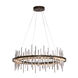 Cityscape LED 38 inch Oil Rubbed Bronze and Vintage Platinum Pendant Ceiling Light in Oil Rubbed Bronze/Vintage Platinum, Circular