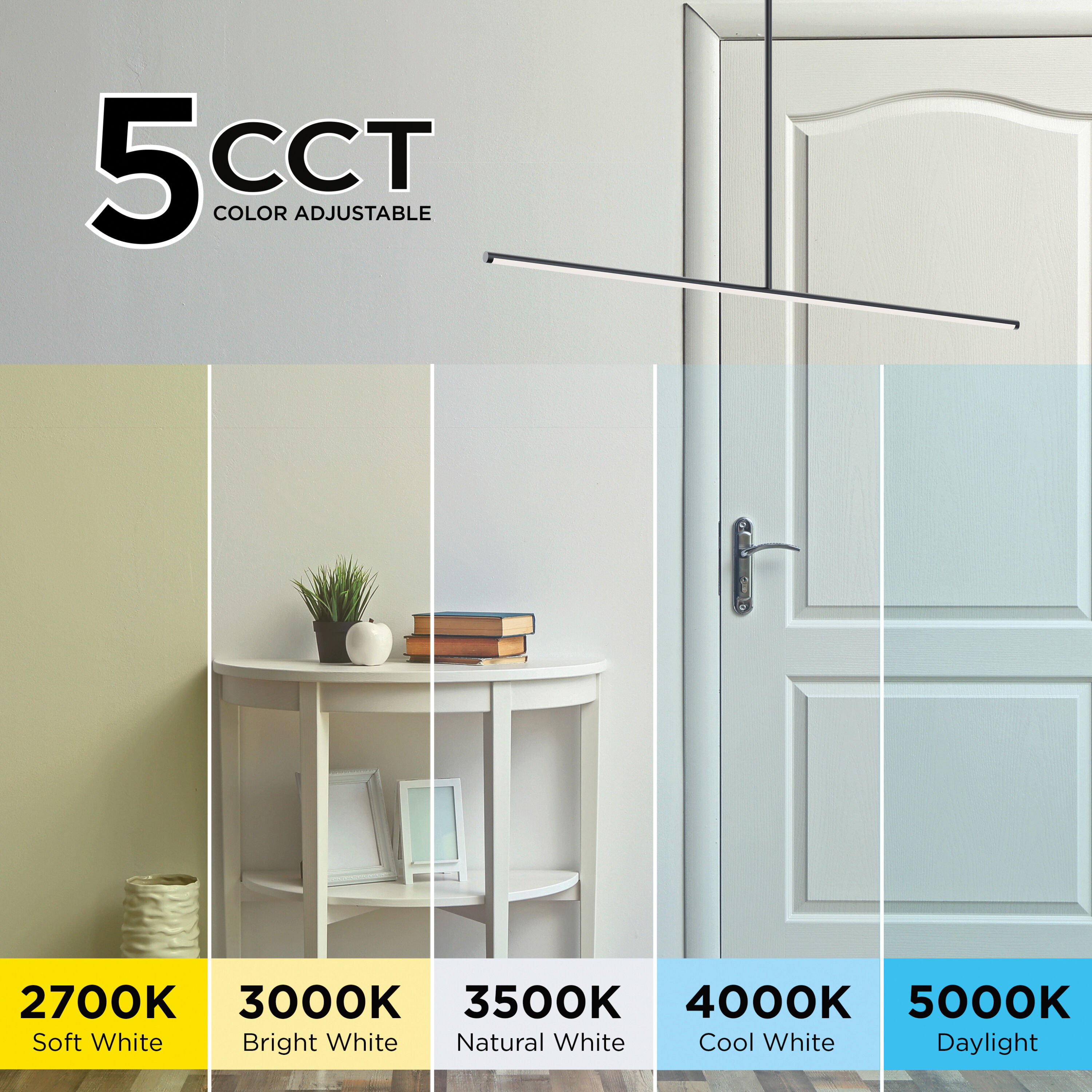 Elizabeth LED 42 inch Satin Nickel Pendant Ceiling Light