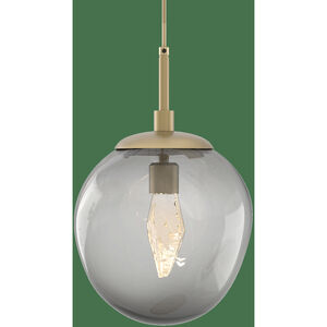 Aster LED LED 10 inch Beige Silver Pendant Ceiling Light in 3000K LED, Metallic Beige Silver, Floret Inner - Amber Outer