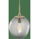Aster LED LED 10 inch Gilded Brass Pendant Ceiling Light in 3000K LED, Zircon Inner - Bronze Outer