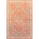 Unique 36 X 24 inch Burnt Orange/Charcoal/Bright Orange/Bright Yellow Rugs, Rectangle