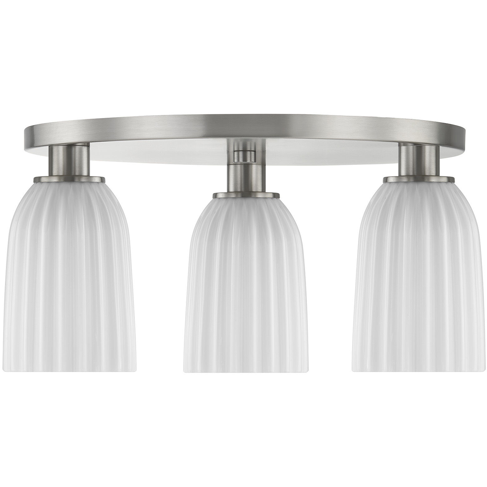 Baldwin 3 Light 18 inch Satin Nickel Flush Mount Ceiling Light, Essentials