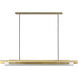 Avroko Ambrose Linear Chandelier Ceiling Light in Hand Rubbed Antique Brass