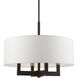 Cresthaven 4 Light 24 inch Bronze with Antique Brass Accents Pendant Chandelier Ceiling Light
