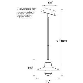 Suspense LED 10 inch Black Outdoor Pendant
