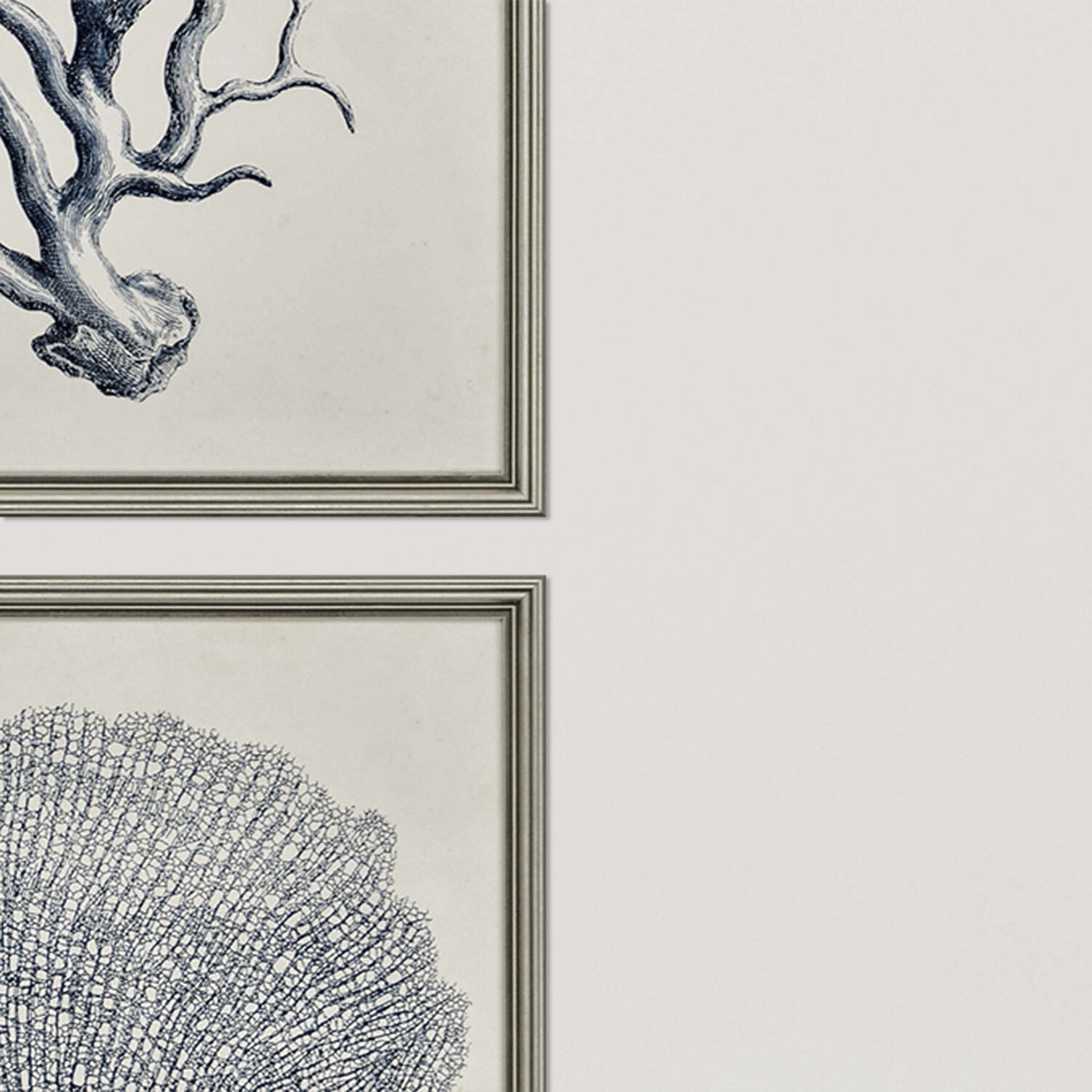 Naturals Blue and Gray and White Framed Art