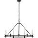 C&M by Chapman & Myers Keystone 9 Light 38 inch Aged Iron Chandelier Ceiling Light