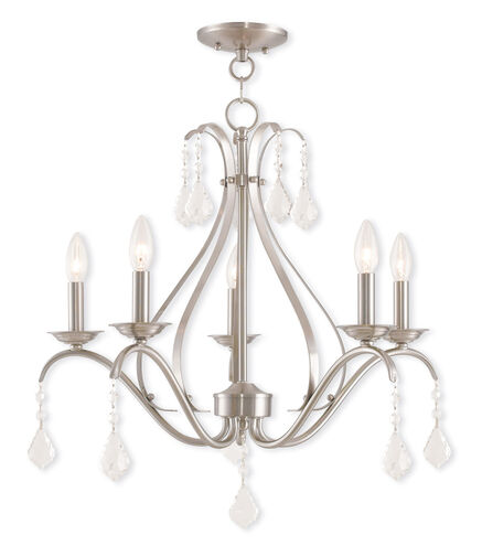 Caterina 5 Light 24 inch Brushed Nickel Chandelier Ceiling Light