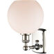 Ballston Athens LED 8 inch Polished Nickel Sconce Wall Light in Matte White Glass, Ballston