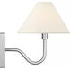 Drew & Jonathan Eldon 1 Light 8.25 inch Brushed Nickel Wall Sconce Wall Light, Small