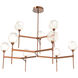 Gem LED Burnished Bronze Chandelier Ceiling Light, Round