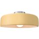 Radiance LED 13 inch Muted Yellow and Brushed Nickel Semi Flush Ceiling Light