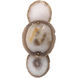Trinity 1 Light 7 inch Pale Lavender Agate & Antique Brass Wall Sconce Wall Light
