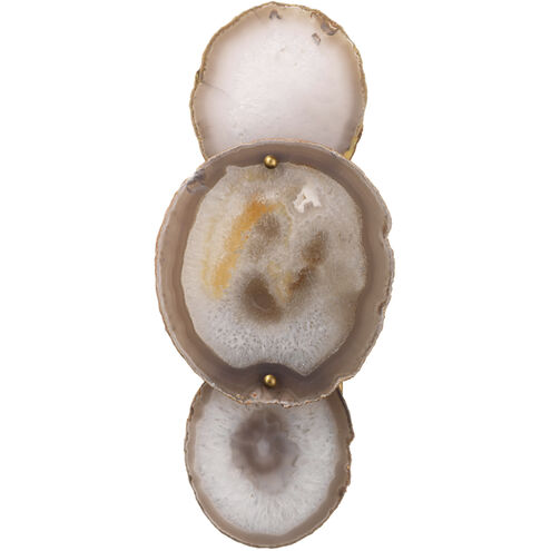 Trinity 1 Light 7 inch Pale Lavender Agate & Antique Brass Wall Sconce Wall Light