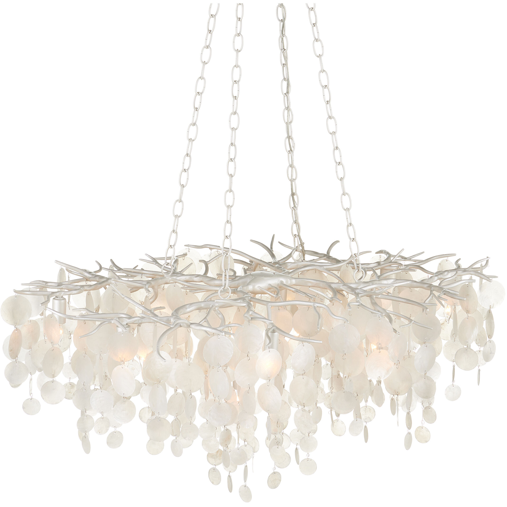 Lusso 16 Light 43.5 inch Natural/Pearlized White Chandelier Ceiling Light