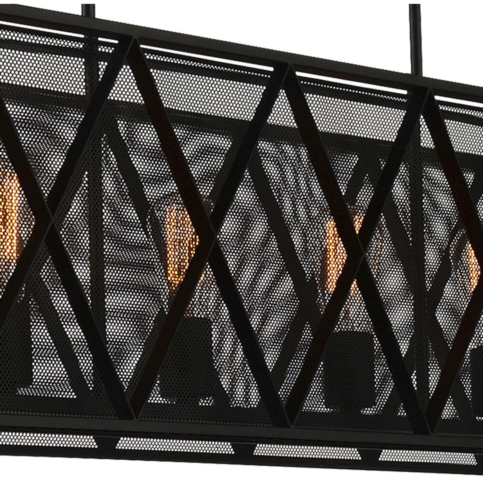 Tapedia 6 Light 41 inch Black Island/Pool Table Light Ceiling Light